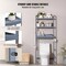 Wicker 3-Tier Over-Toilet Storage Rack with Adjustable Shelves